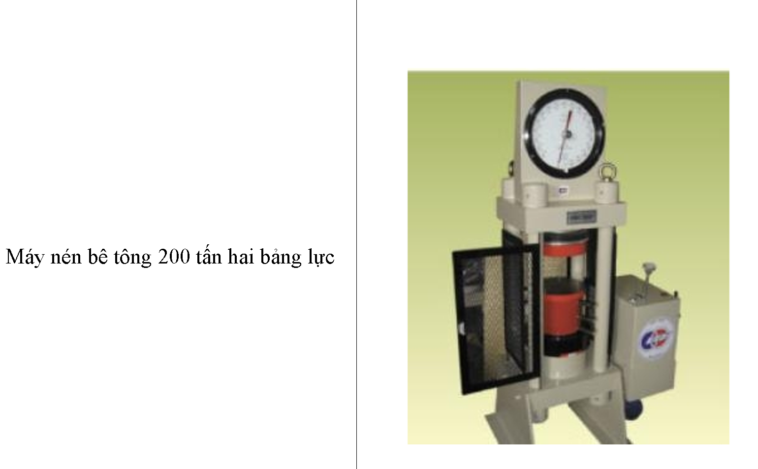 Thiết bị thí nghiệm kết cấu bê tông